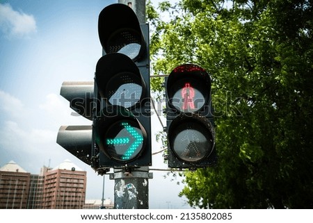 Traffic Light showing stop  and go