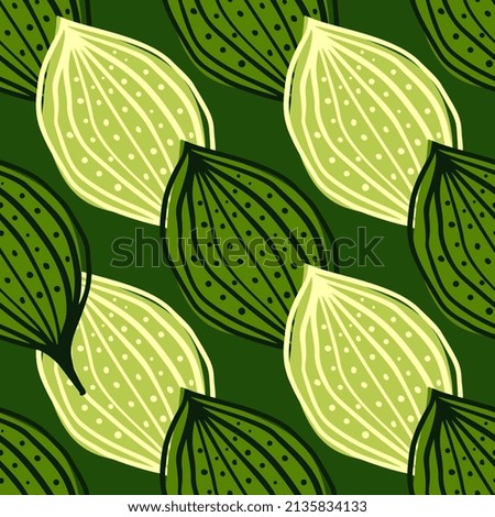 Seamless pattern with abstract leaves. Leaf endless background. Contemporary floral wallpaper. Modern design for fabric, textile print, surface, wrapping, cover, greeting card. Vector illustration