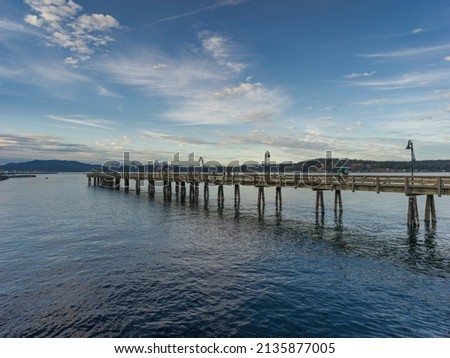 Pier in Campbell River, Vancouver Island, British Columbia, Canada Royalty-Free Stock Photo #2135877005