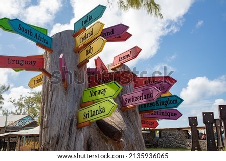 Direction sign at Northwest coast Barbados