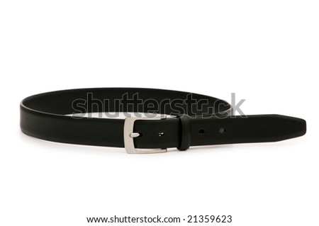 Men's belt isolated on the white background