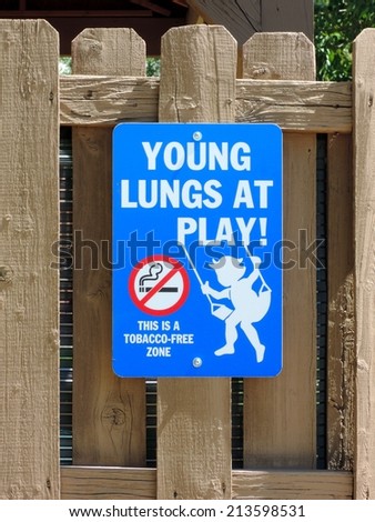 No Smoking Sign at playground