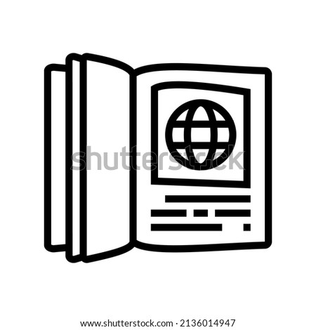 textbook literature line icon vector. textbook literature sign. isolated contour symbol black illustration
