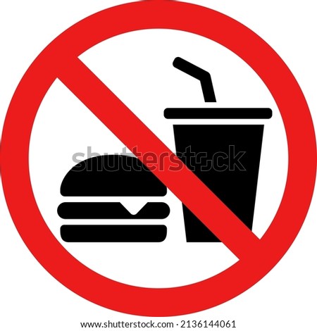 No eat and drink vector icon
