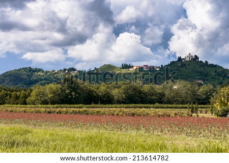 Typical glimpse of the Lombard countryside, Montevecchia Italy