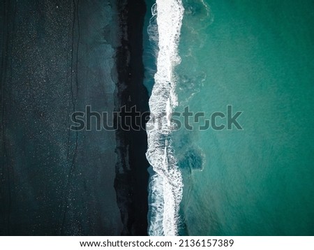 Reynisfjara Black Sand Beach in Iceland.