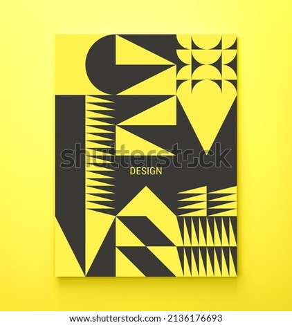 Abstract geometric pattern with simple shapes. Vector illustration for brochure, poster, card, invitation, poster, textile print, presentation, flyer or banner.