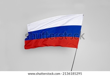 flag of Russia. Russia flag isolated on a white background. flag symbols of Russian.