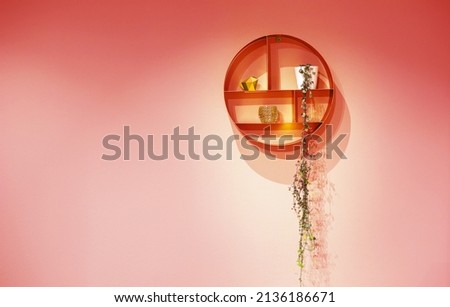 stylish modern round decorative shelf for decor and decorations