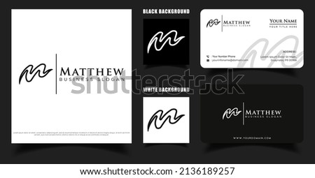 Letter M Logo, Business Card Template, Inntials M Monogram Vector Logo Inspiration