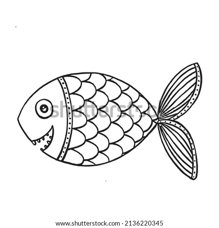 cute and beautiful fish line art images,outline drawing,vector art and illustrations art