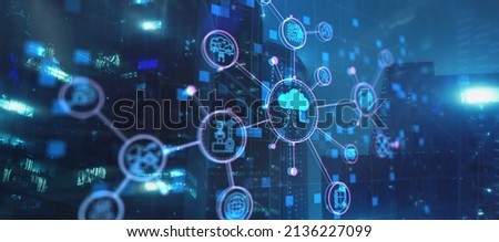 Smart industry concept. Automation and data exchange in manufacturing technologies. Royalty-Free Stock Photo #2136227099