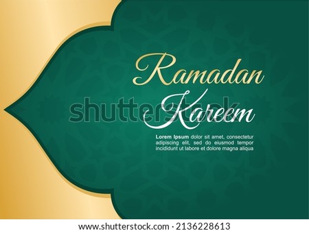 Ramadan Kareem Banner Background Design Illustration, Ramadan Kareem. Islamic greeting card template with ramadan for wallpaper design. Poster, media banner. 