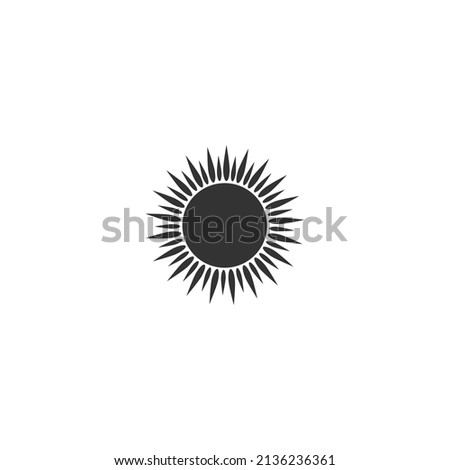 Sun weather icon isolated in modern flat style sign. Vector Illustration