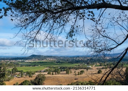 View of the Napa Valley from the Skyline wilderness park, California, USA.  Royalty-Free Stock Photo #2136314771