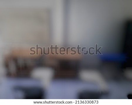 Defocused abstract background of the facilities in a classroom
