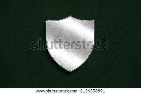 silver shield icon, logo abstract design 