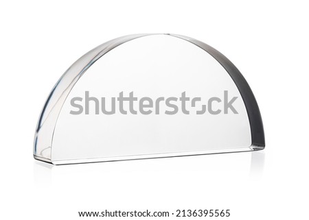 ACRYLIC SEMI-CIRCLE BLOCK RESIN BLOCK SLAB Clear Acrylic Product Photography Plinth Prop Acrylic Half Circle Translucent Perspex Display Retail Jewellery Product Display Clipping Path in JPEG