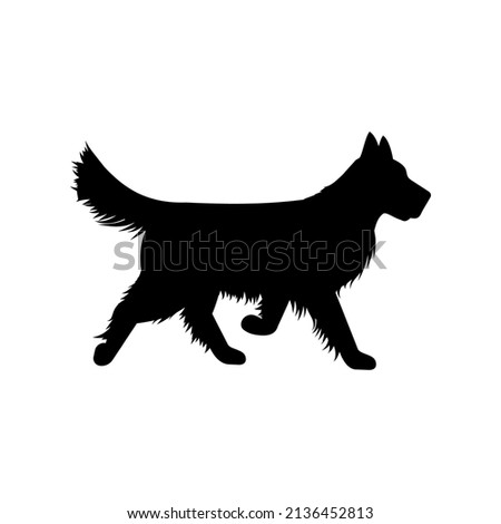 Illustration vector graphic of dog walking icon. Concept flat design. Perfect for icon, poster, banner, web, label, sign, symbol, logo, card, template, application, etc