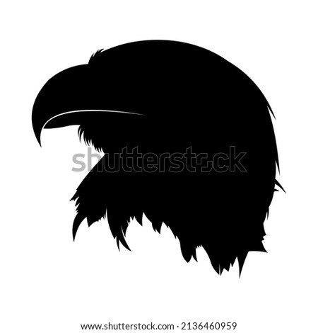 eagle head silhouette on white background