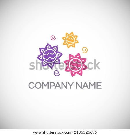 Flower logo design. Vector illustration