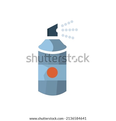 spray can icon with paint, vector illustration