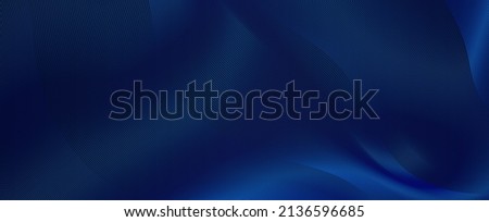 Luxury background design with diagonal abstract blue   line pattern in dark color. Vector horizontal template for business banner, premium invitation, voucher, prestigious gift certificate. Royalty-Free Stock Photo #2136596685