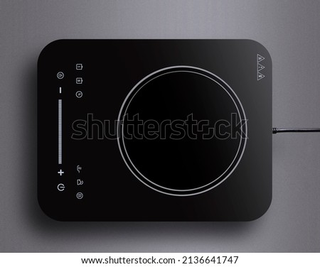 Electric stove for cooking. Top view
 Royalty-Free Stock Photo #2136641747