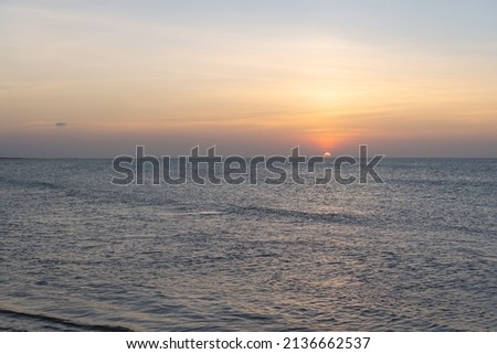 View of beach against sky during sunset, La Guajira, Colombia