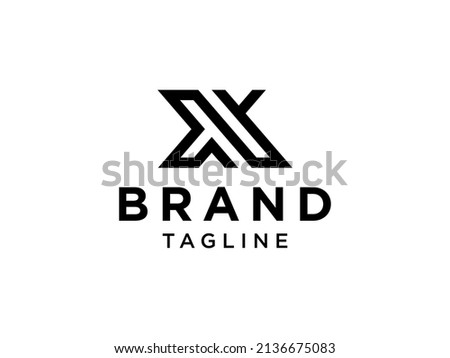 Abstract Initial Letter X Logo. Black Geometric Lines Arrow Infinity Style. Usable for Business and Technology Logos. Flat Vector Logo Design Template Element.