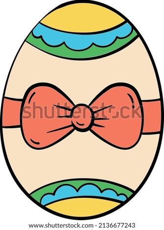 Easter Eggs with pattern. Design elements for holiday cards. Easter with texture. Cartoon flat style Vector illustration.