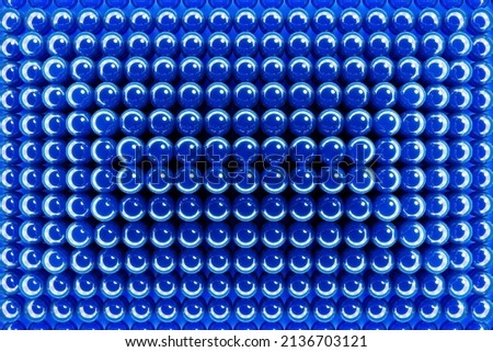 3d illustration of  blue  balls.Set of  balls  on monocrome background, pattern. Geometry  background