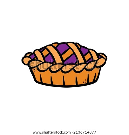 Hand Drawn Pie Doodle Vector Illustration