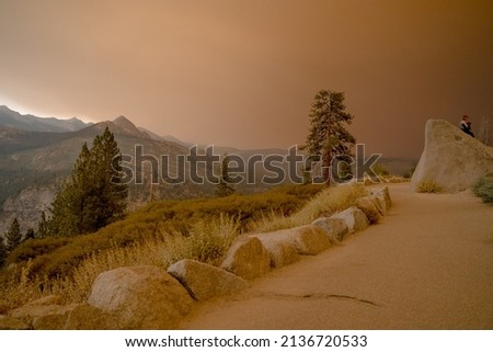 Yosemite National Park During a Fire Royalty-Free Stock Photo #2136720533