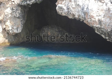 small cave in the Mediterranean Sea