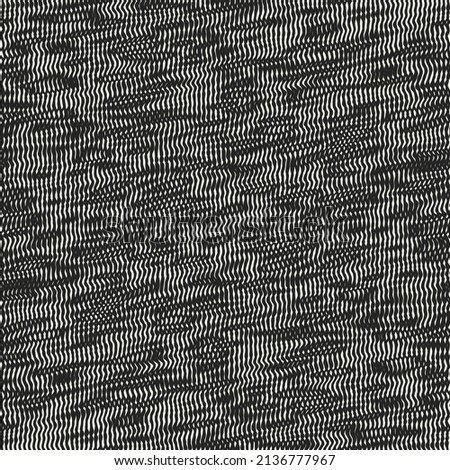 Monochrome Glitch Stroke Textured Pattern