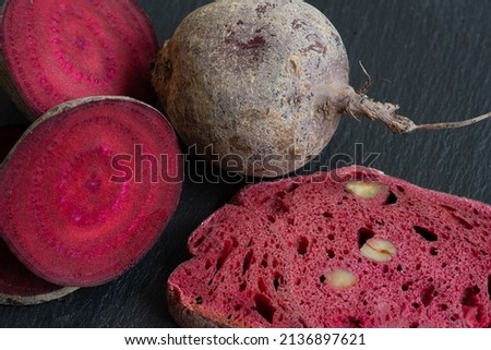 red bread with beetroot and walnuts, specialty