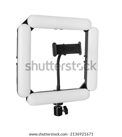 selfie ring lamp isolated on white background