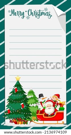 Empty paper decorated with Christmas theme  illustration
