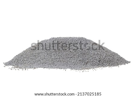 Pile of gravel or stone for construction isolated on white background included clipping path. Royalty-Free Stock Photo #2137025185