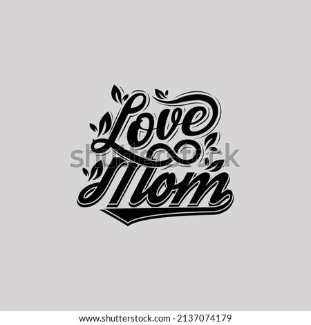 Love Mom message in sound speech bubble in pop art style for Happy Mother's Day celebration