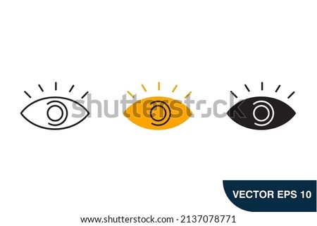  vision icons  symbol vector elements for infographic web