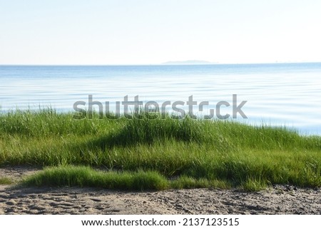 Beautiful scenic beach views along the shoreline of Plymouth Massachusetts. Royalty-Free Stock Photo #2137123515
