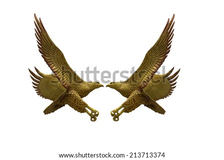 eagles fighting on white background Stock Photo