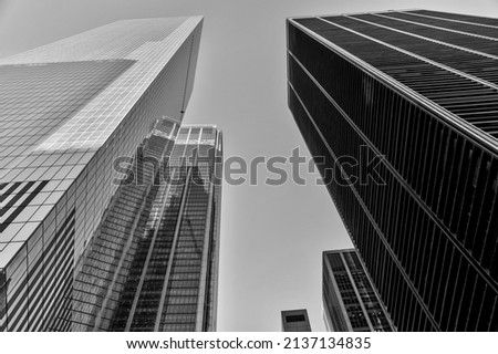 Modern buildings in the financial district in New York
