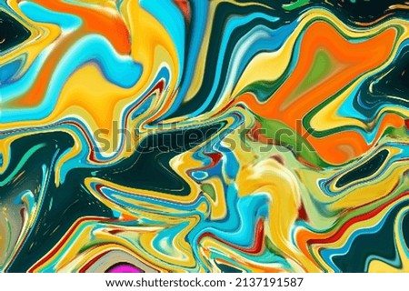 Liquid background blue marble texture ink ripples watercolor design  Vector