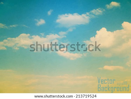Vector Retro Sky
