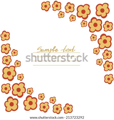 vector picture with flowers 