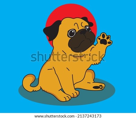 Dog vector clip art illustration