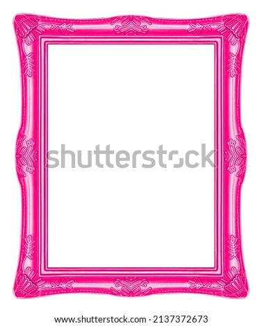 Antique frame isolated on white background with clipping path